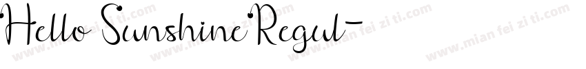 Hello Sunshine Regul字体转换